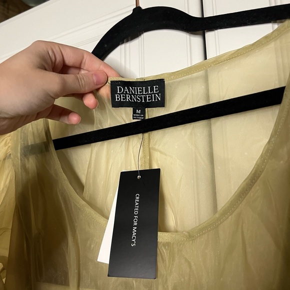 NWT Danielle Bernstein Sheer Organza Puff Sleeve Mini - Picture 6 of 12